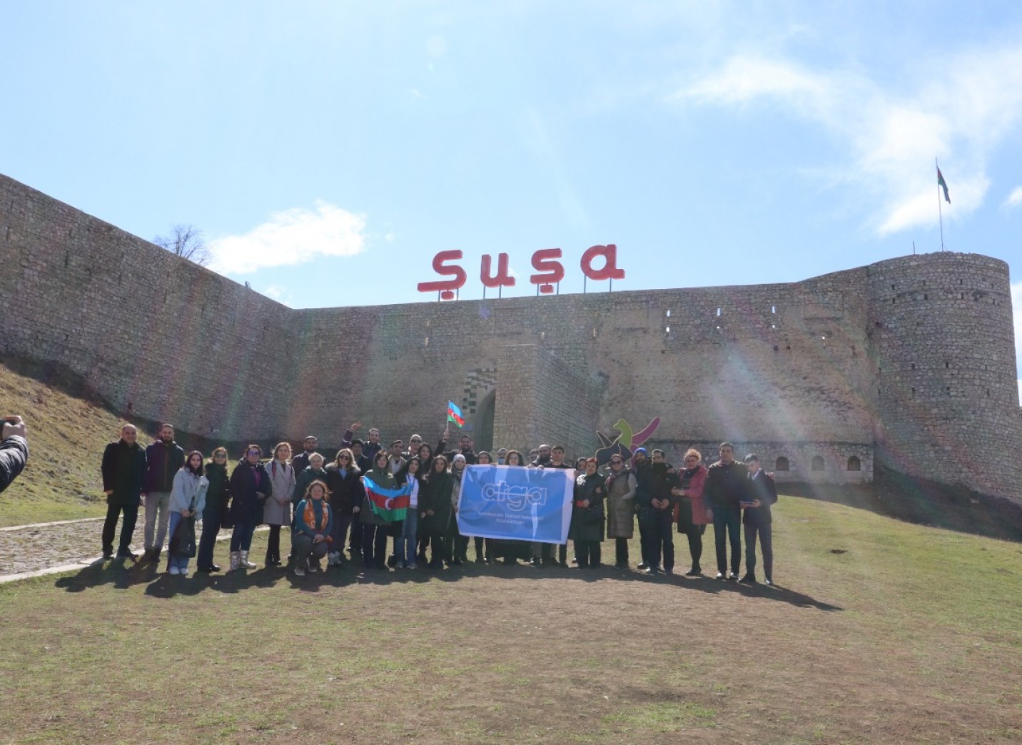 ATGA with war veterans who are members of ATGA and participants of the Karabakh webinar visited Shusha.